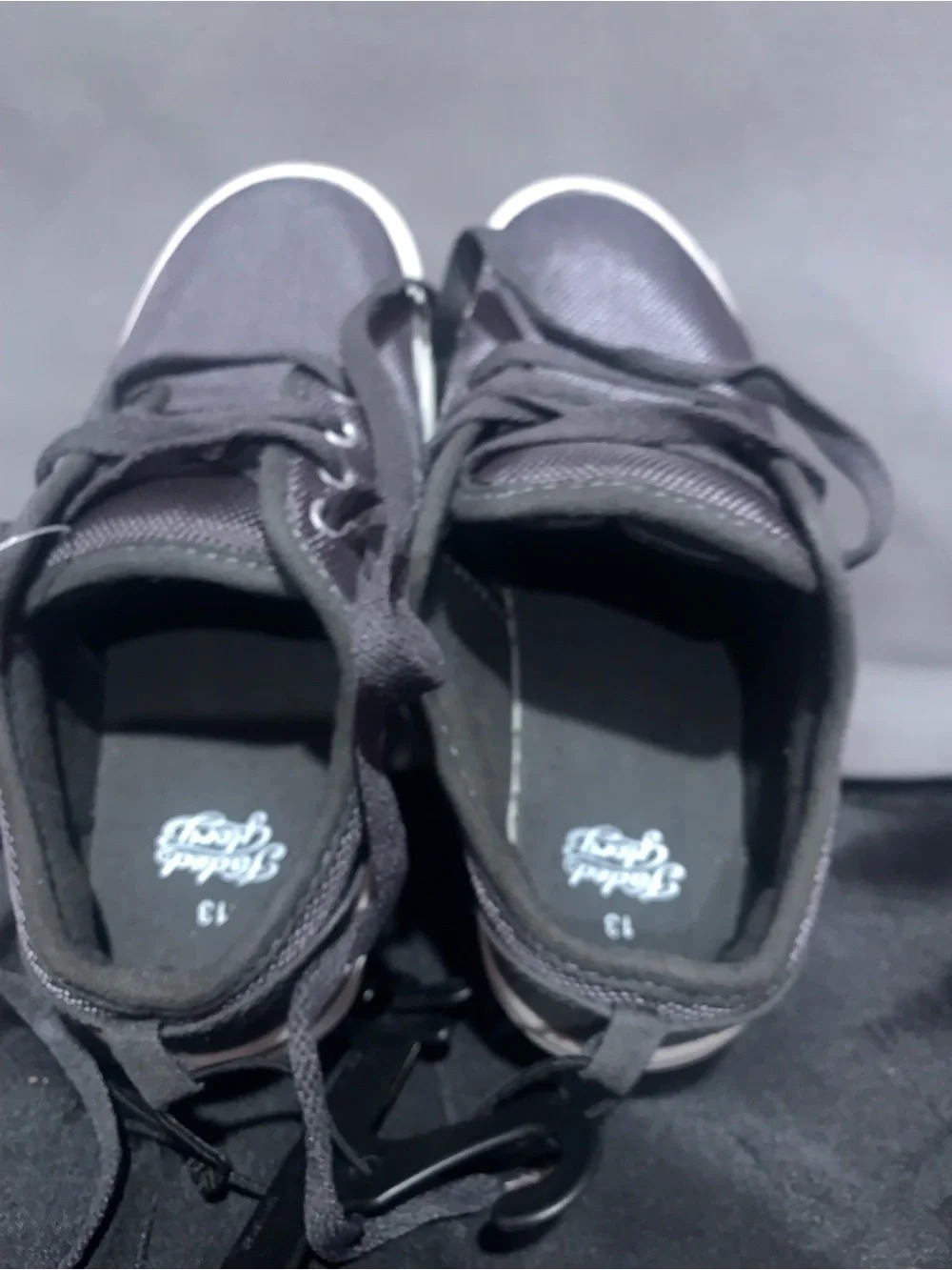 Faded Glory Dark Grey Kids' Low-Top Sneakers